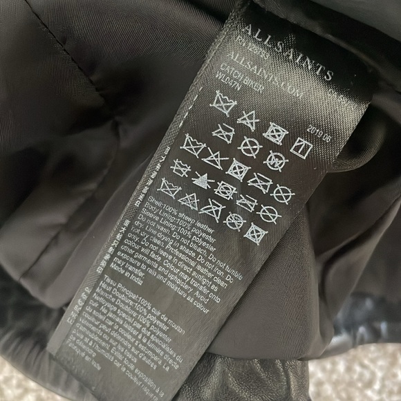 All Saints Catch Leather Biker Jacket - Picture 9 of 9